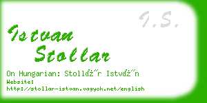 istvan stollar business card